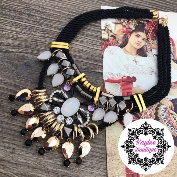Aldo Jewelry - Gold and Black Statement Necklace